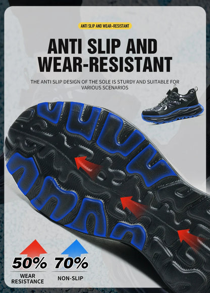 Calzado de seguridad talla 47 48 para hombre y mujer, zapatos de trabajo con puntera de acero, ligeros, botas de seguridad indestructibles, zapatillas de trabajo.