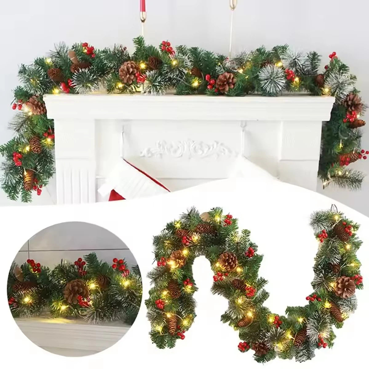 1 pieza de decoración floral para el hogar de vacaciones, adecuada para el hogar, la puerta de entrada o la oficina, bellamente hecha, con estacionalidad.
