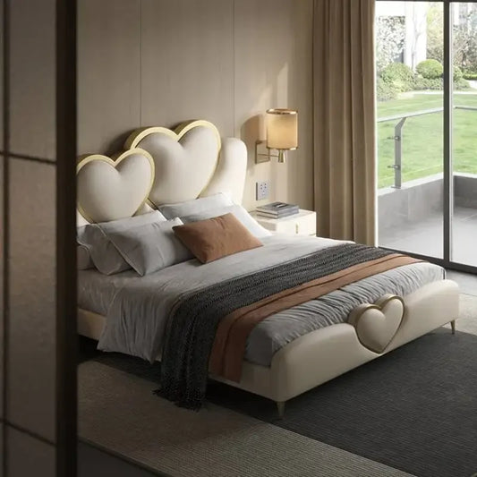Cabecero europeo sencillo para cama doble de madera, estilo estudio, nórdico, con marco Queen, cama doble de lujo, moderno y moderno, muebles para el hogar Beliche