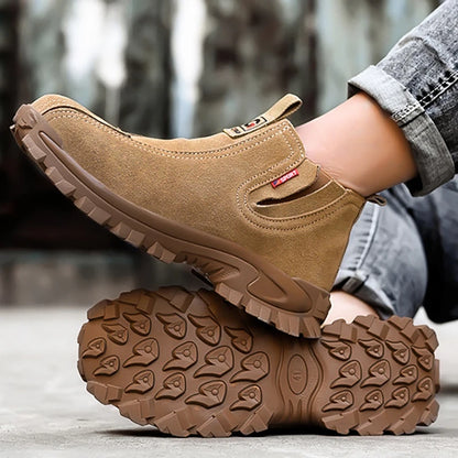 Zapatos de trabajo ligeros para hombre y mujer, cómodos, impermeables, antiaplastamiento, antipinchazos, antideslizantes, con suela resistente a la abrasión, calzado de seguridad.