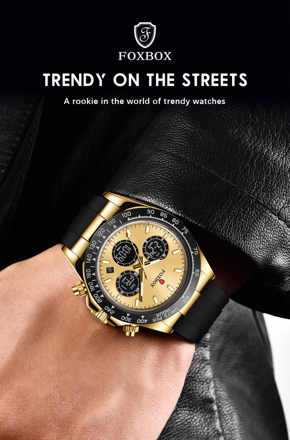 LIGE Reloj de moda para hombre, deportivo militar, con doble pantalla, calendario, relojes de cuarzo, LED luminosos, resistente al agua, cronógrafo, relojes para hombre