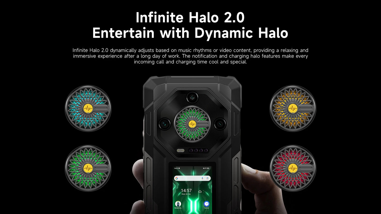 【Estreno mundial】Ulefone Armor 33 Pro 5G Teléfono resistente con batería de 25500 mAh, 512 GB de ROM, pantalla trasera de 6,59" y 3,4" a 120 Hz, NFC y Android.