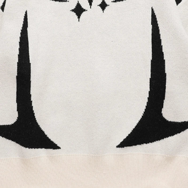 GRAN PROMOCIÓN Suéter retro Y2K en otoño e invierno Suéter con estampado de estrellas Y2K Suéter Harajuku de invierno Ropa estética unisex
