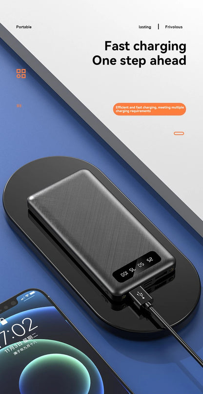 Batería externa portátil Xiaomi de 500.000 mAh y 120 W de carga ultrarrápida de gran capacidad con pantalla digital LED para teléfonos.