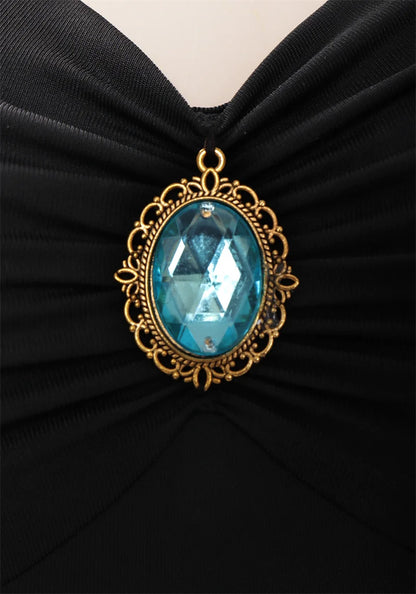 WENAM Bowsette Cosplay Costume Black Gothic Dress for Halloween Bowsette Princess Bowser Cosplay Costume Dress Sexy Short Black