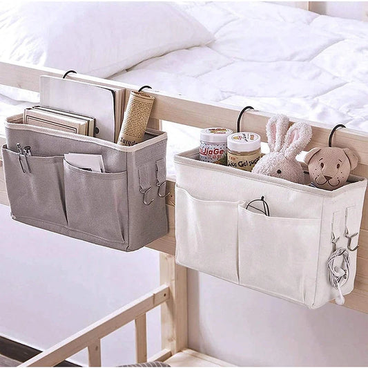 Organizador de almacenamiento para cama de bebé, estante de almacenamiento para mesita de noche, cesta de almacenamiento para dormitorio, cesta colgante para mesita de noche, cesta de almacenamiento para mesita de noche