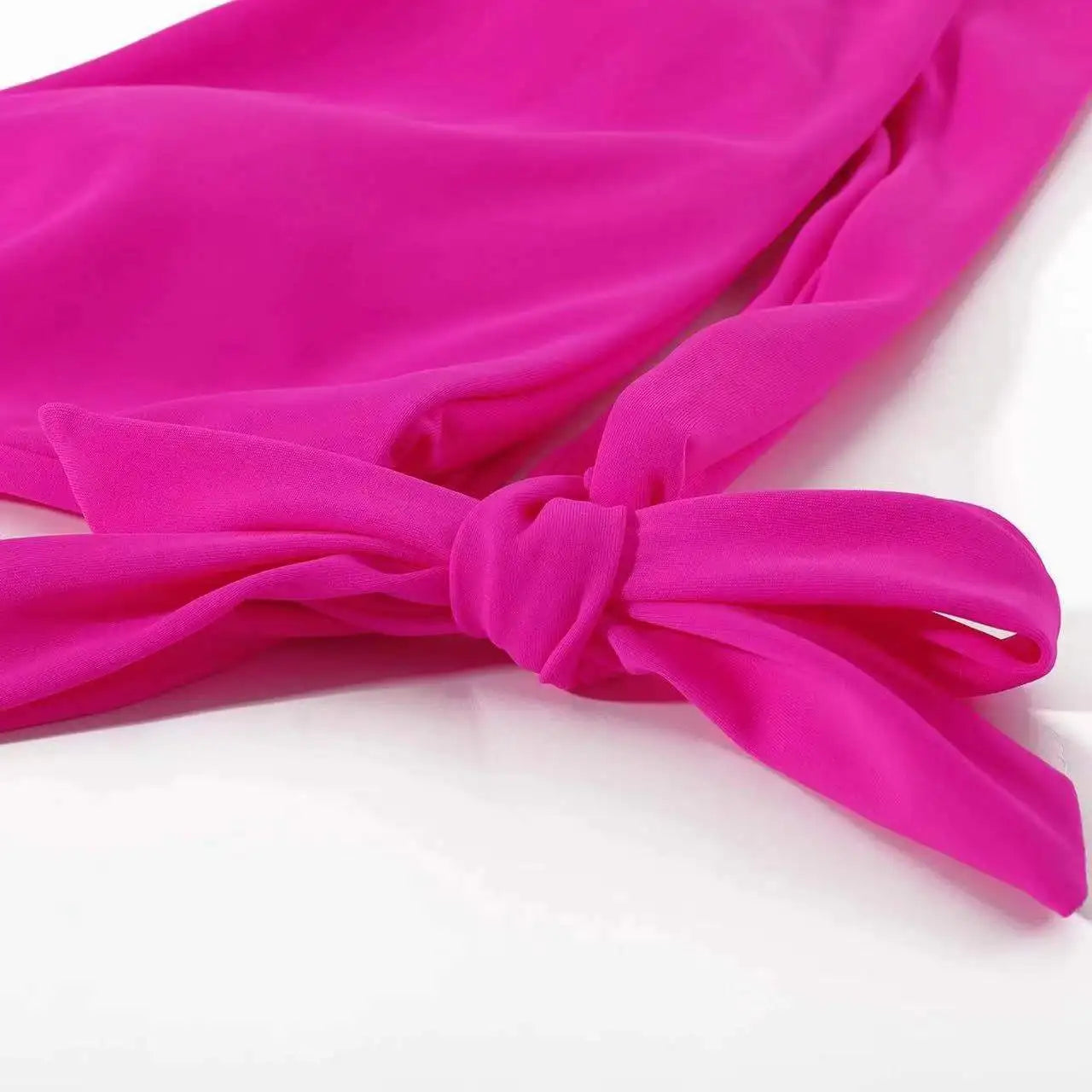 Bikini de un solo hombro para mujer, traje de baño dividido, color liso, traje de baño de playa de verano, traje de baño para mujer