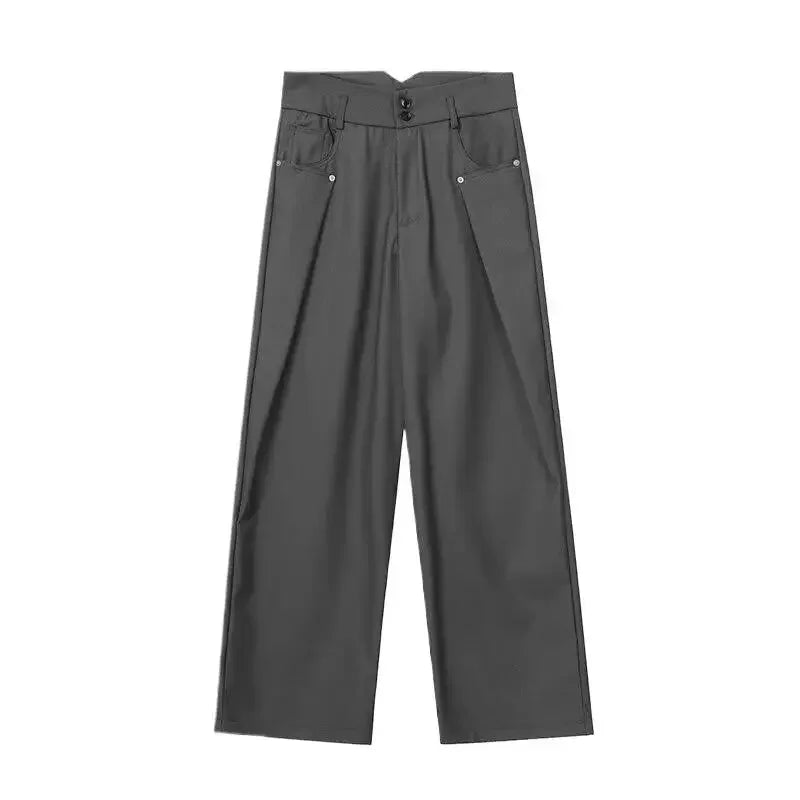 Pantalones casuales de verano para hombre, de lyocell fino, con sensación de hielo, de seershawn, de pierna ancha, holgados, rectos, cómodos y transpirables.