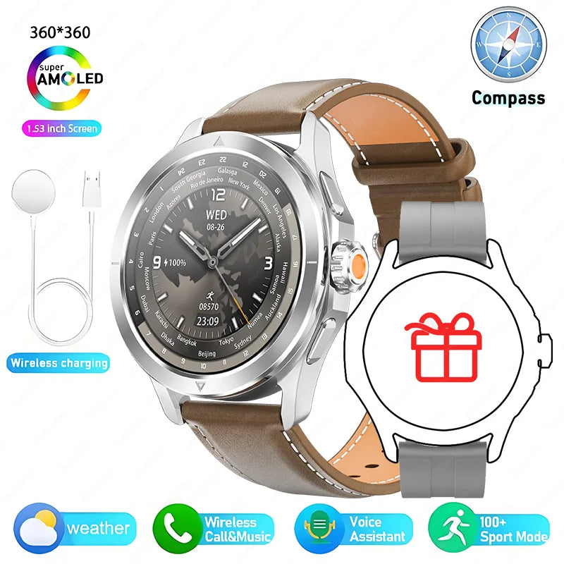 Reloj inteligente deportivo XIAOMI S4 Ultra con GPS para hombre, pantalla AMOLED HD, Bluetooth, llamadas, NFC, control del ritmo cardíaco, resistente al agua hasta 5 ATM