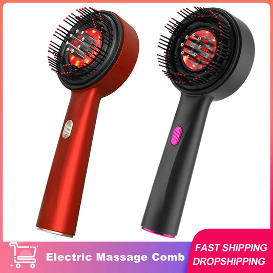 Cepillo eléctrico para el crecimiento del cabello con luz infrarroja, masajeador de puntos de acupuntura para el cuero cabelludo, peines depuradores para ejercicios anticaída.