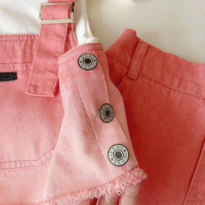 Conjuntos de ropa para niños: top vaquero con cuello halter, camiseta sin mangas y falda, 3 piezas, ropa de niña, ropa de boutique para niños de 2 a 7 años.