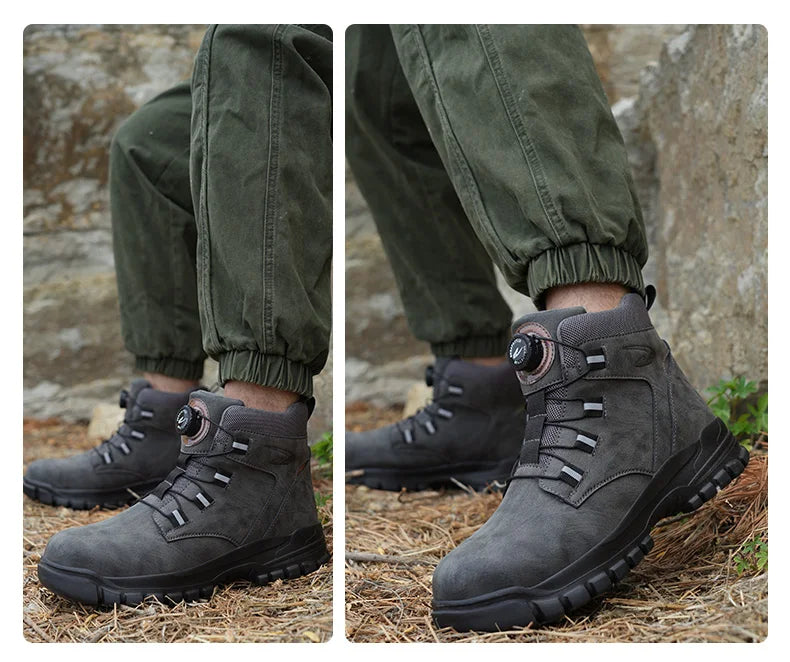 Botas de trabajo de seguridad de invierno para hombre y mujer, tallas 47 y 48, impermeables, ligeras, con puntera de acero, calzado de seguridad protector para hombre.