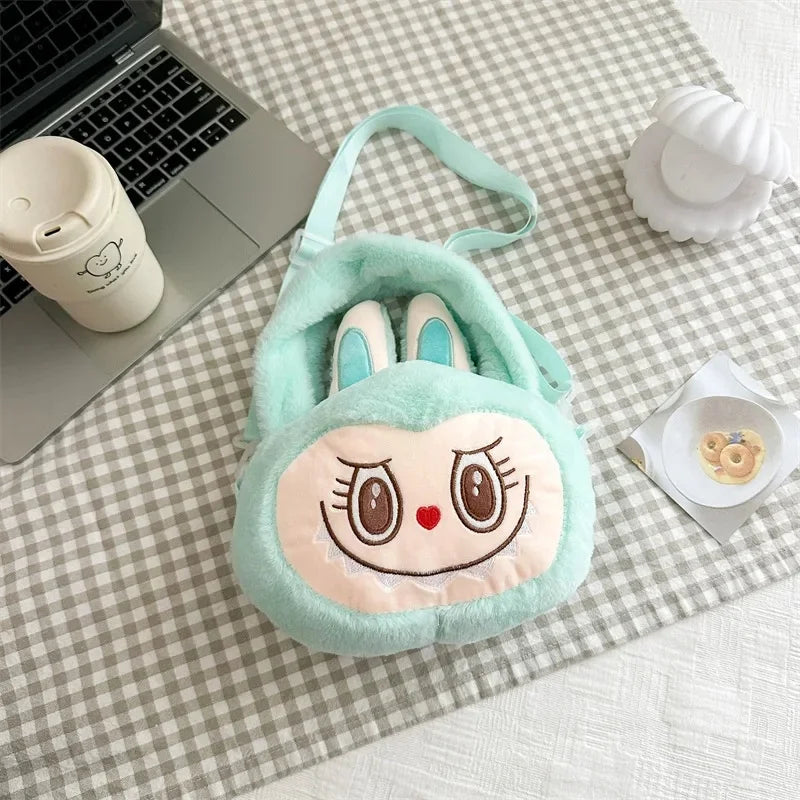 Lindo bolso bandolera de felpa, recién llegado, de tela suave, con cierre de cremallera, bolso de un solo hombro, almacenamiento para niñas, estilo de negocios OL