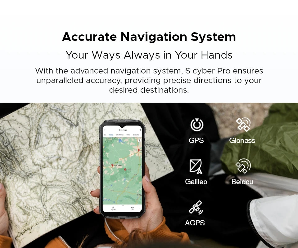 Teléfono resistente DOOGEE S Cyber ​​Pro, 12 GB de RAM, 512 GB de almacenamiento, procesador Helio G100, pantalla IPS FHD+ de 6,6" y 120 Hz, batería de gran capacidad de 10800 mAh, carga de 33 W y NFC.