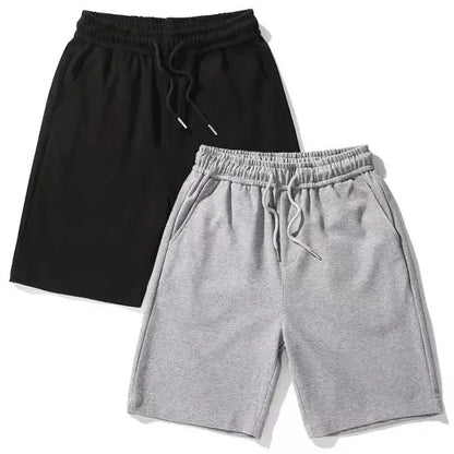 Pantalones cortos deportivos holgados de color puro para hombre y mujer, informales, de verano, con pierna recta, adelgazantes, de cinco cuartos
