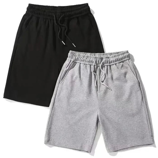 Pantalones cortos deportivos holgados de color puro para hombre y mujer, informales, de verano, con pierna recta, adelgazantes, de cinco cuartos
