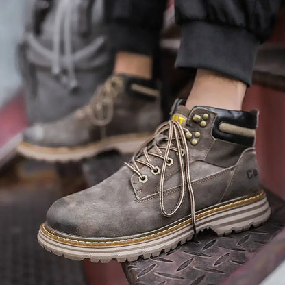 Botas de nieve para hombre, ideales para el invierno. Botas clásicas de caña alta para senderismo, con suela gruesa antideslizante y gran practicidad.