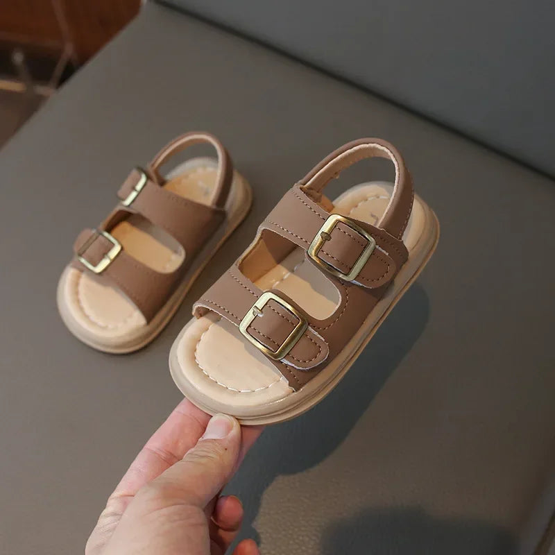 Sandalias para niños y niñas de verano 2024, nuevas, de estilo coreano, cómodas, de suela suave, informales, bonitas, para la playa.