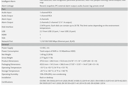 NVR Dahua original NVR4208-4KS3, NVR4216-4KS3 y NVR4232-4KS3, grabador de vídeo en red 4K de 8/16/32 canales, 1U, 2 discos duros, sin puertos PoE.