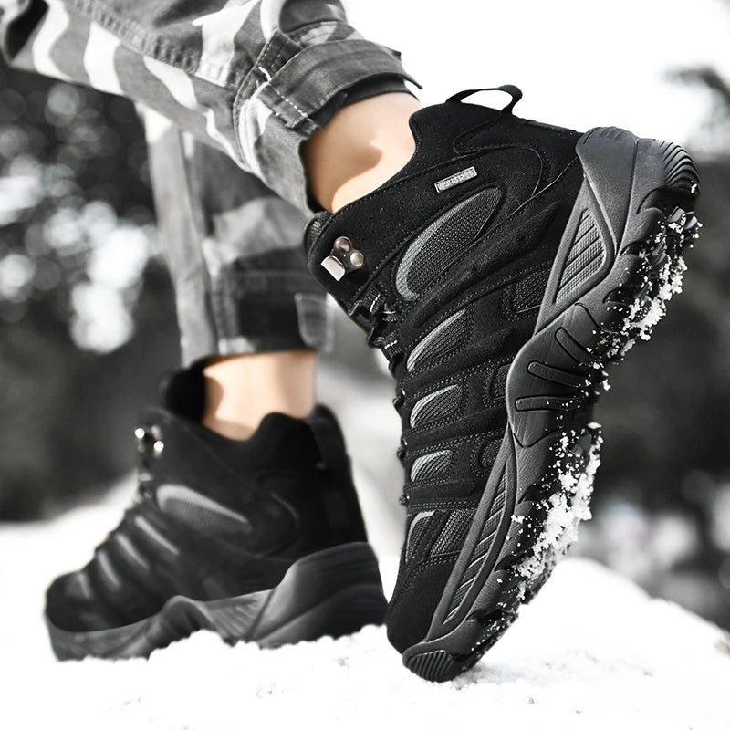 Botas de cuero de alta calidad para hombre, ideales para pesca, caza, senderismo, actividades al aire libre y trabajo.