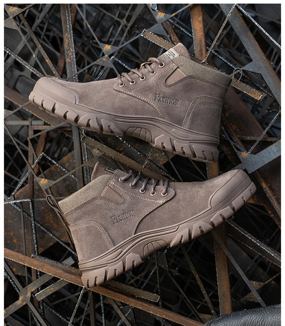 Zapatos de seguridad para hombre, antiperforación, indestructibles, zapatos de trabajo de moda, zapatos de trabajo para exteriores, botas con puntera de acero.