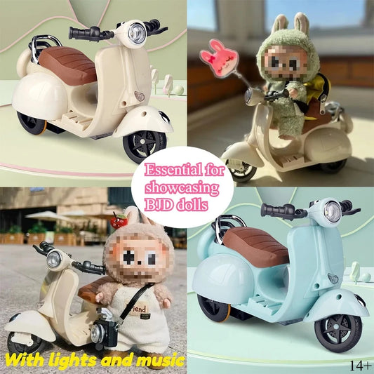 Regalos de cumpleaños para niños, juguetes con luces y música, minimotos eléctricas, accesorios para muñecas, divertidos y lindos accesorios para muñecas.