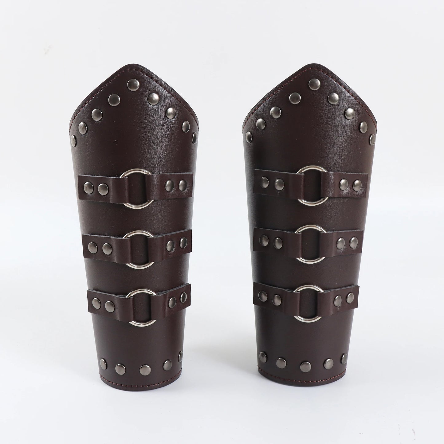 Armadura medieval de cuero sintético para hombre, calentadores de brazos con cordones, guantelete de caballero pirata vikingo, brazalete, accesorios steampunk