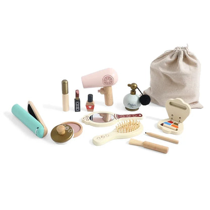 Juguetes de madera para bebés, juego de simulación de cosméticos, juguetes de maquillaje para niñas, juego de casa, juguetes Montessori de educación temprana para niños