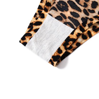 WarmSteps - Conjunto de 3 tangas sexys de leopardo para mujer, ropa interior femenina sin costuras, bragas estampadas de seda helada, 2024
