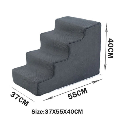 Escaleras para mascotas, juguetes para gatos y perros, escalera de 2, 3 y 4 escalones para perros, rampa para cachorros, escalera de esponja desmontable, accesorios para mascotas