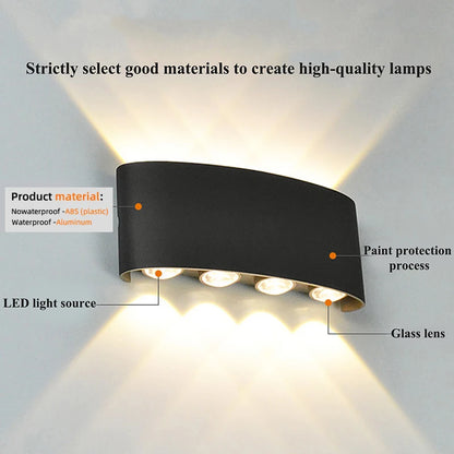 Apliques de pared LED modernos para interiores y exteriores, luces blancas de montaje en pared para sala de estar, pasillo, dormitorio, decoración