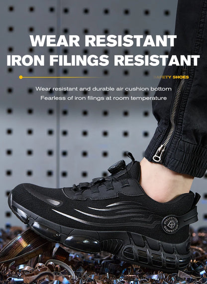 Work Safety Shoes Men Women Steel Toe Sneakers Air Cushion Indestructible Security Protection Safety Boots Size 47 48 Footwear