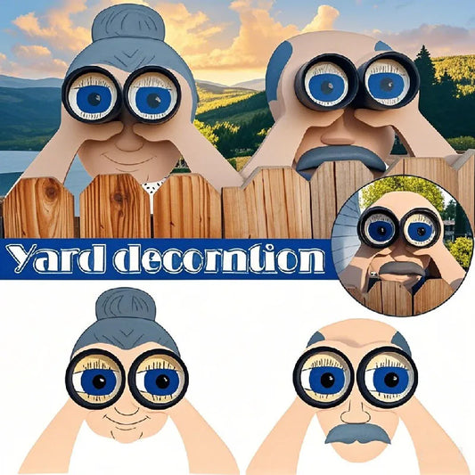 Póster de valla de jardín para decoración de patio, jardín, patio, jardín, decoración de valla exterior, para personas mayores y damas entrometidas.