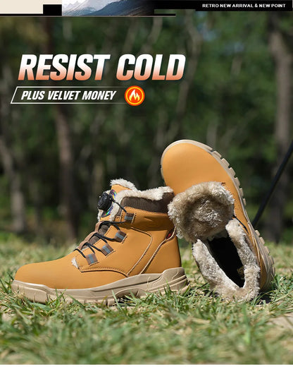 Botas de trabajo de seguridad de invierno para hombre y mujer, tallas 47 y 48, impermeables, ligeras, con puntera de acero, calzado de seguridad protector para hombre.