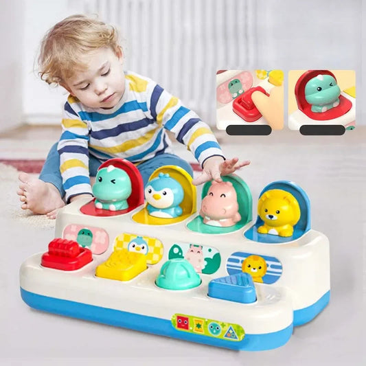 Juguete sensorial interactivo para bebés, juguete de causa y efecto, juegos de desarrollo para bebés, juguetes educativos Montessori de aprendizaje.