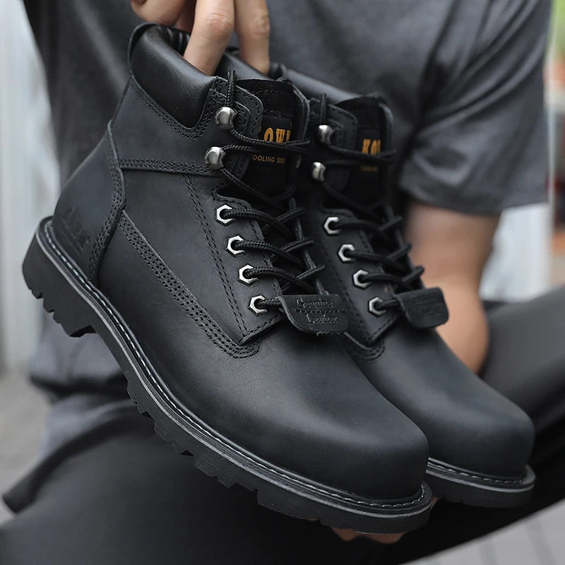 Zapatos de senderismo para hombre, botas de caza impermeables, botines tácticos de combate en el desierto, zapatos de trekking, zapatillas de trabajo de cuero para caminar para mujer