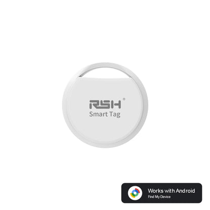 Rastreador GPS Bluetooth original de la marca RSH para teléfonos Android. Funciona con la aplicación Google Find My. Buscador de llaves para mascotas para Xiaomi y Samsung Pixel.