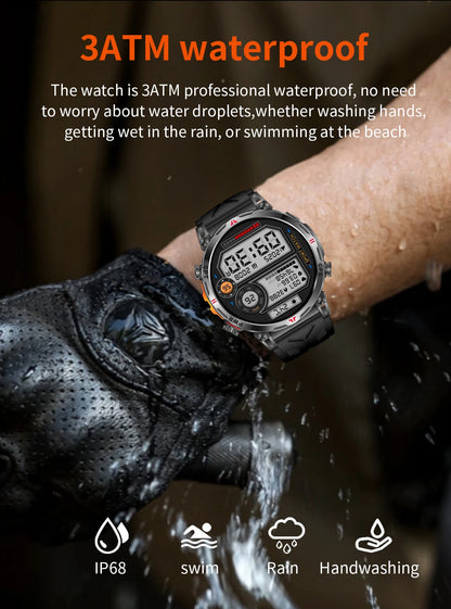 Reloj inteligente con GPS para hombre, pulsera deportiva con control del ritmo cardíaco, Bluetooth, llamadas, 530 mAh, resistente al agua hasta 3 ATM, 2025