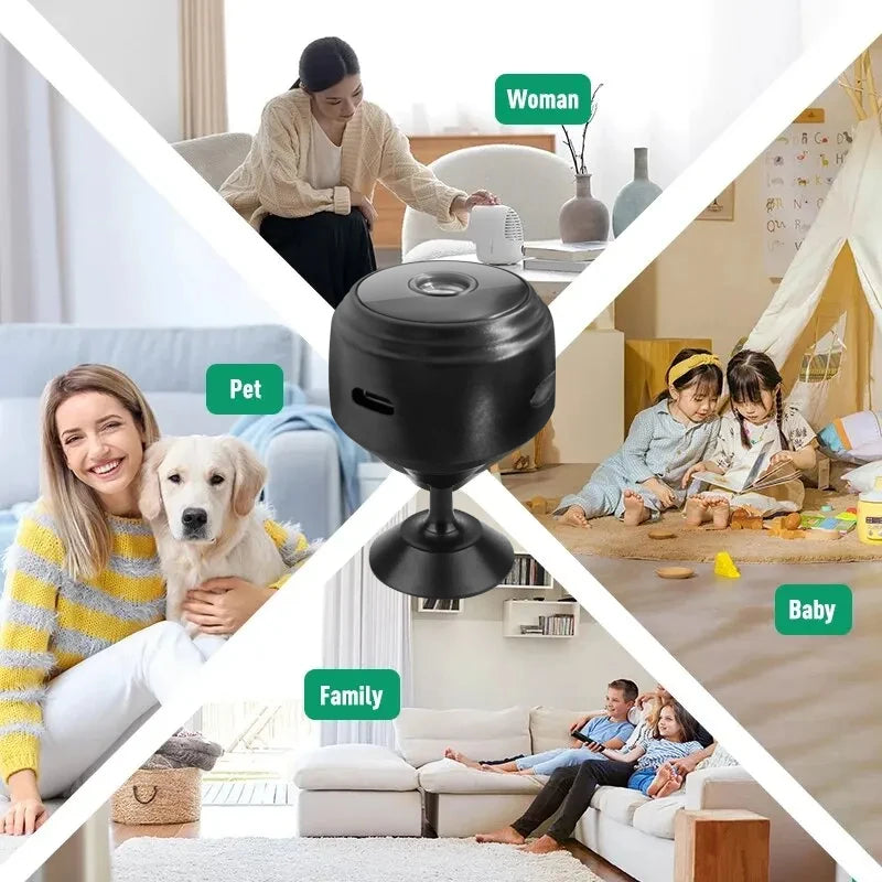 Monitor inteligente A9 HD Wifi, cámaras de vigilancia, videocámara con sensor, video web, seguridad para el hogar, seguridad inalámbrica