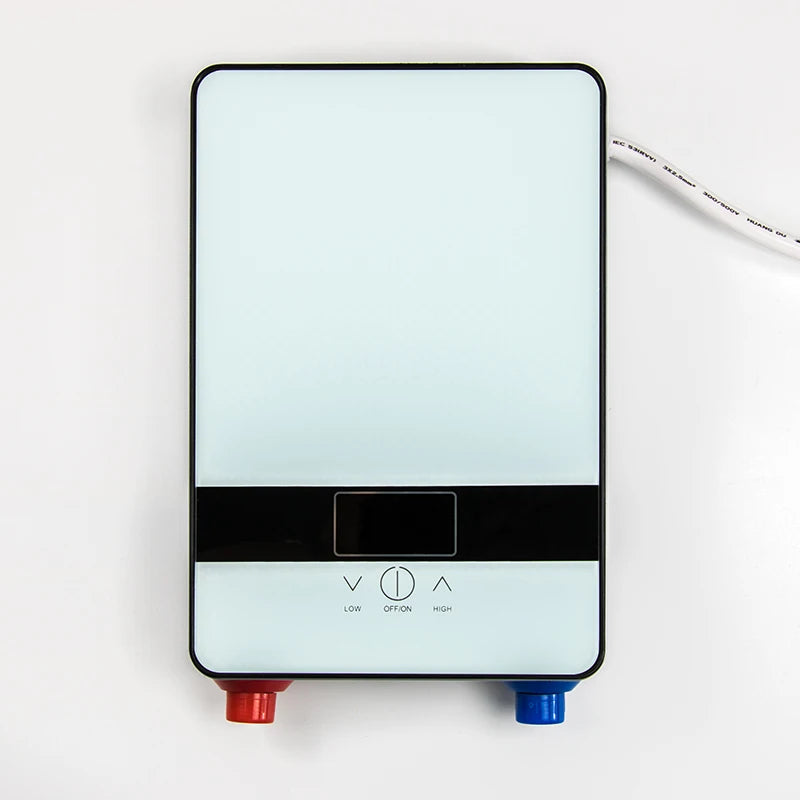 Calentador de agua eléctrico instantáneo de 6500 W y 220 V con termostato. Calentador de flujo para baño. Calefacción instantánea para cocina y ducha.