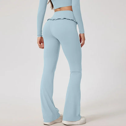 Pantalones deportivos rosas para mujer Cloud Hide Leisure, ideales para entrenamiento en casa, yoga, gimnasio, fitness, correr, con cintura alta y estilo urbano.