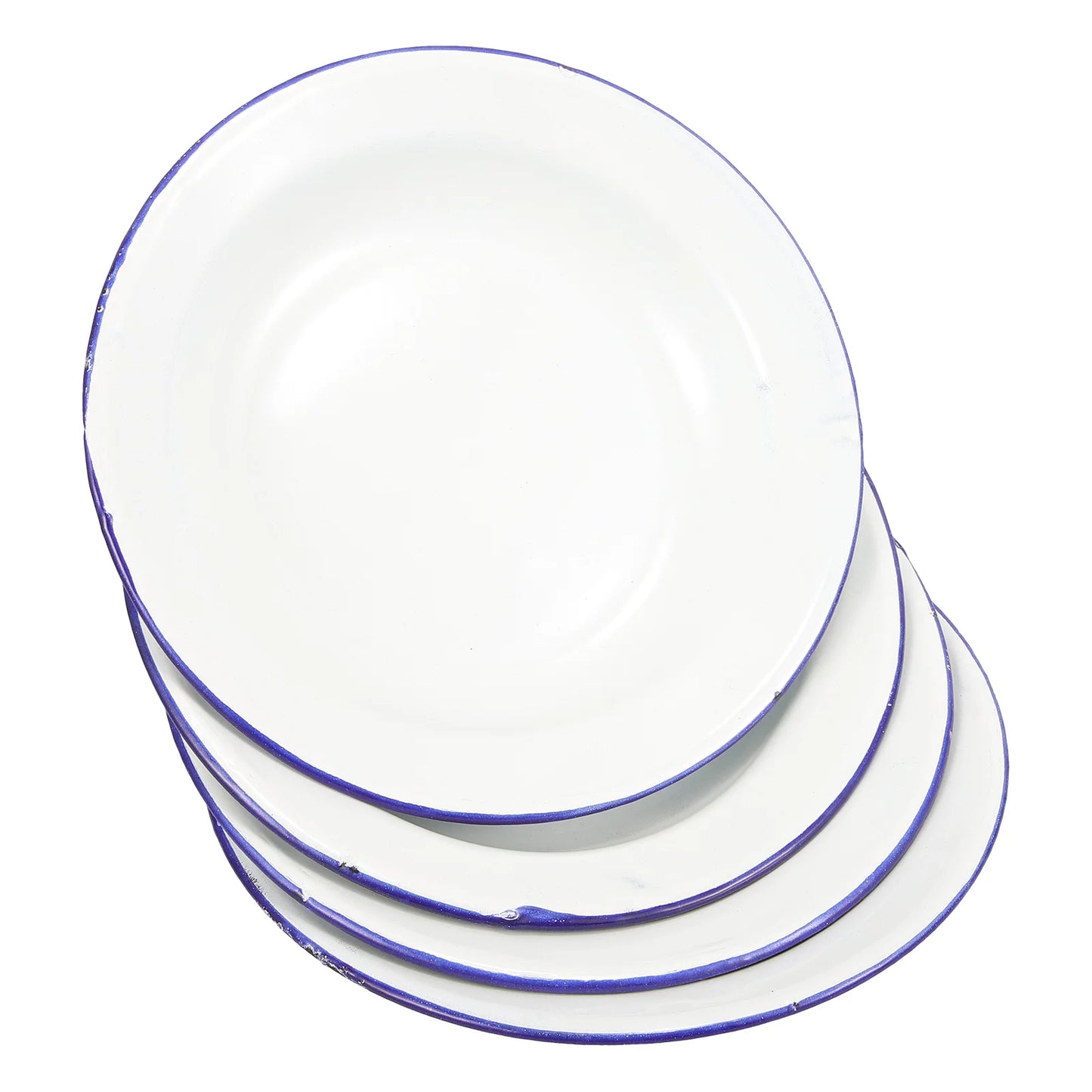 4 platos esmaltados retro para camping, restaurante, servicio de comida, platos de estilo vintage, vajilla de cocina para el hogar, plato para servir catering.