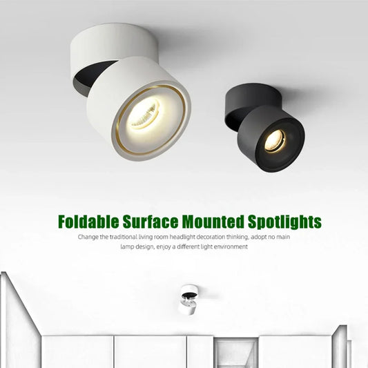 Focos LED plegables, focos de pared, lámpara de techo, iluminación interior de superficie para sala de estar y cocina.