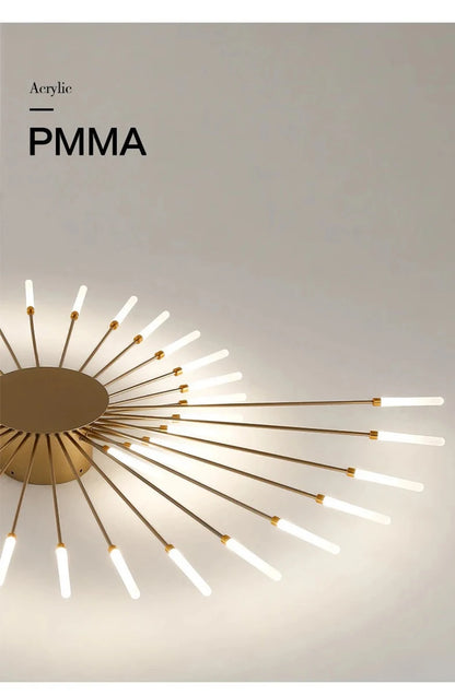 Lámparas de techo LED modernas con diseño de fuegos artificiales para sala de estar, comedor y dormitorio. Lámparas de techo brillantes.