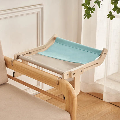 Cama colgante para gatos, hamaca para ventana, sofá, muebles para el hogar, para interiores, lavable, asiento extraíble, cama de madera para dormir, percha con estantes