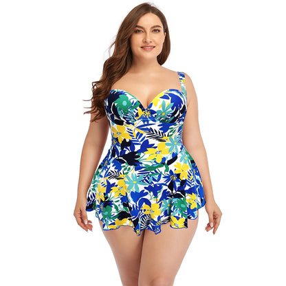 Traje de baño de talla grande para mujer, modelo 2025. Elegante conjunto de bikini para mujer, ideal para nadar. Traje de baño sexy para mujeres con curvas. Traje de baño de una pieza.