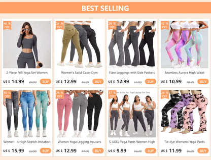 Conjunto de Yoga de 2 Piezas con Volantes para Mujer, Cintura Alta, Control de Abdomen, Pantalones Acampanados, Top de Manga Larga, Ropa Deportiva para Gimnasio, Correr, Clásico, Gris Oscuro