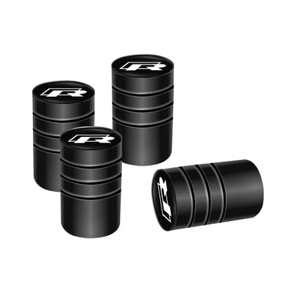 Tapones de válvula de neumático de metal para coche, accesorios antipolvo para Volkswagen Magotan R-Line Touran GTI Bora Lavida Arteon