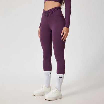 Conjunto de yoga para mujer: camiseta de manga larga, ropa deportiva, top corto, leggings de cintura alta y conjunto deportivo.