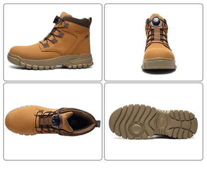 Botas de trabajo de seguridad de invierno para hombre y mujer, tallas 47 y 48, impermeables, ligeras, con puntera de acero, calzado de seguridad protector para hombre.